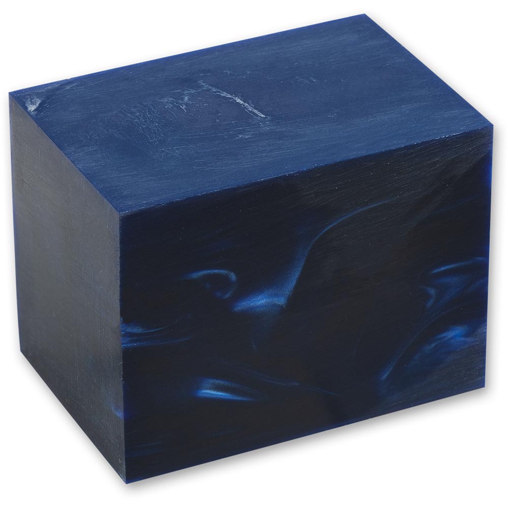 Axminster Woodturning Acrylic Kirinite Project Blank - Midnight Blue Mop