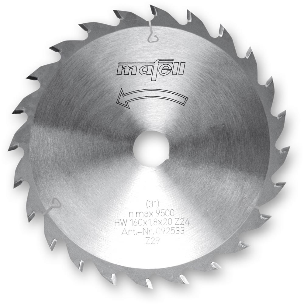 Mafell TCT Saw Blade for MT55 - 160mm x 1.8mm 20mm 24T