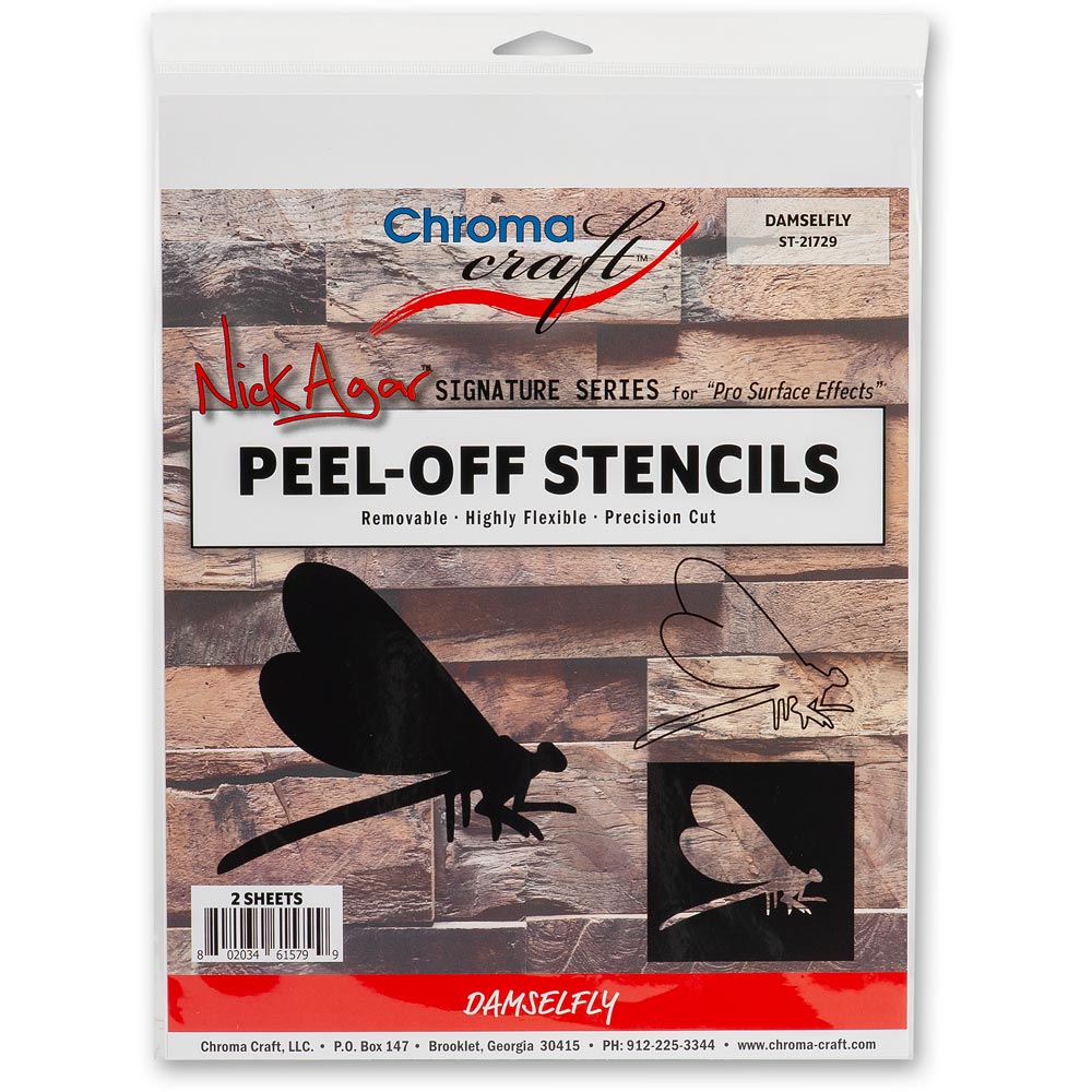 Chroma Craft Peel-Off Damselfly Stencil