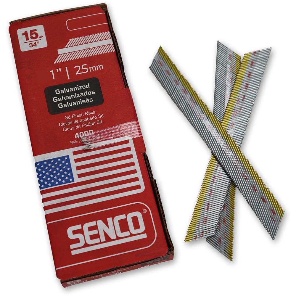SENCO DA 15-gauge Finish Nails Galvanised 4,000 - 25mm