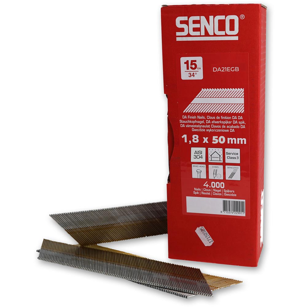 SENCO DA 15-gauge Nails Stainless Steel 4,000 - 25mm