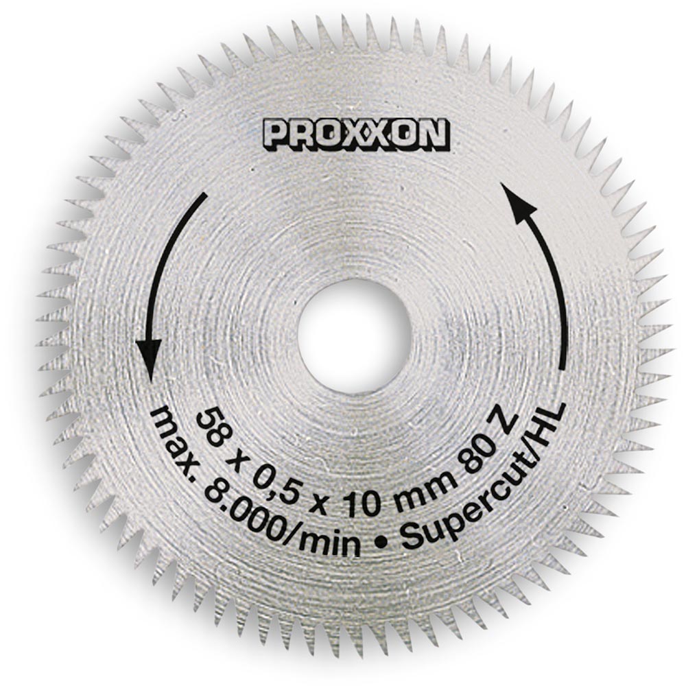 Proxxon PROXXON Super-Cut Blade for KS230E - 58mm x 0.5mm 10mm 80T