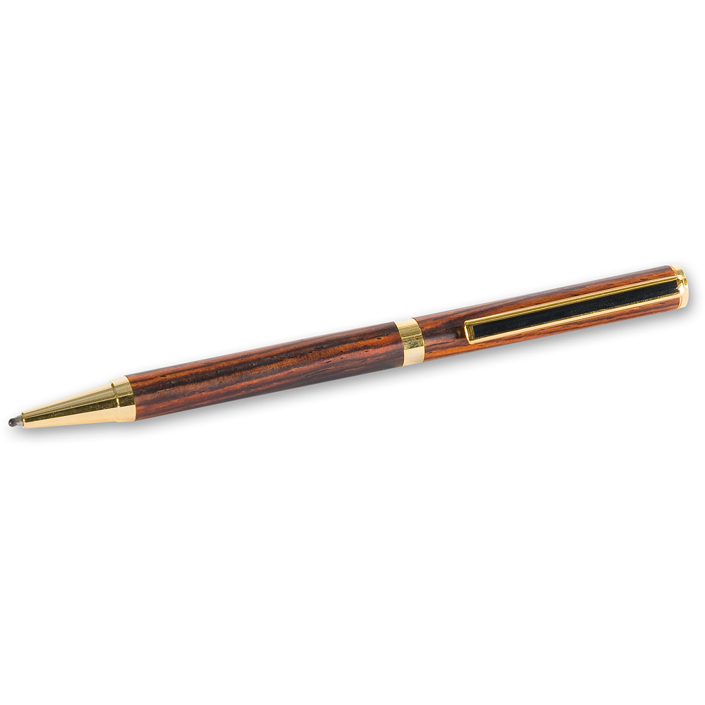 Axminster Woodturning Artisan Twist Pen Kit - 24kt Gold (Black Clip)
