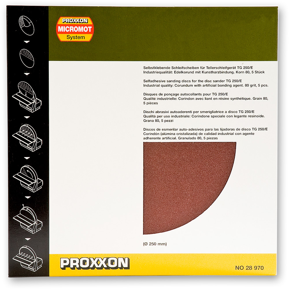 Proxxon PROXXON Self Adhesive Sanding Disc 250mm (Ptk 5) - 150g
