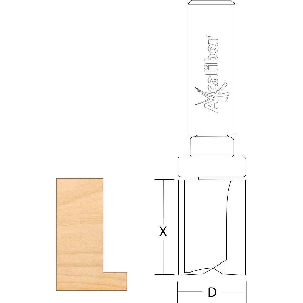 Axcaliber Flush Cutter Top Bearing - D=19 X=25.4mm S=1/2"