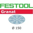 Festool Granat Abrasive Discs 150mm (48 Hole) (Pkt 10) - 80g