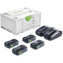 Festool Battery & Charger Set 18V (4 x 4.0Ah)