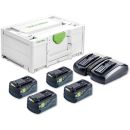 Festool Battery & Duo Charger Energy Set 18V (4 x 5.0Ah)