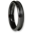 Easy Inlay Ring Core Blank - Ceramic Black Slim, Size 7