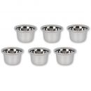 Chrome Candle Cups (Pkt 6)