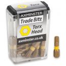 Axminster Workshop TiN T30 Screwdriver Bits 25mm (Pkt 10)