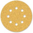 Bosch C470 Gold Abrasive Discs 125mm (8 Hole) (Pkt 50) - 80g