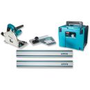Makita SP6000J1 Plunge Saw, 2 Guide Rails & Bevel Guide - PACKAGE DEAL