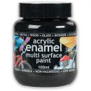 Polyvine Acrylic Enamel Paint - Black 100ml