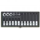 PROXXON 18 Piece Special Socket Set for Multi-Toothed Screws (1/2")