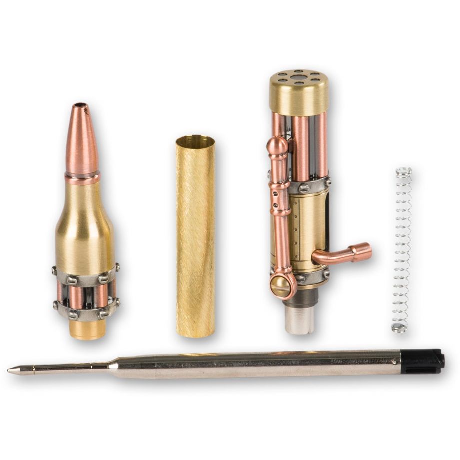 Steampunk Bolt Action Pen Kit - Antique Brass & Copper