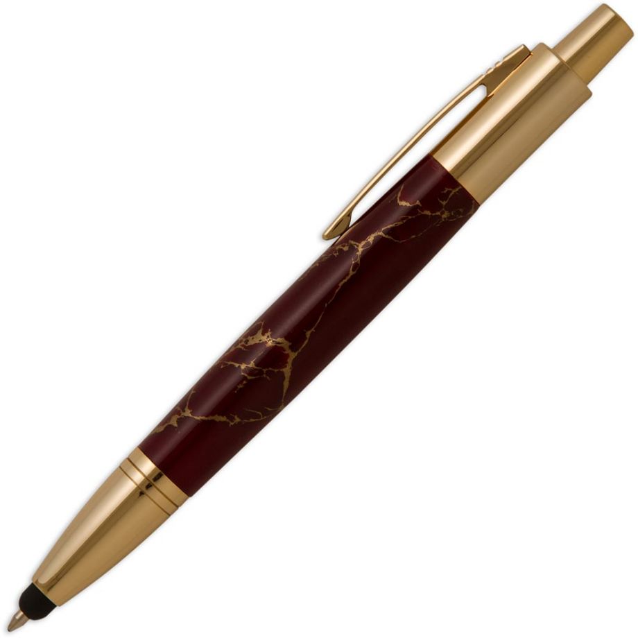 Vesper Click Pen with Stylus Tip - Gold