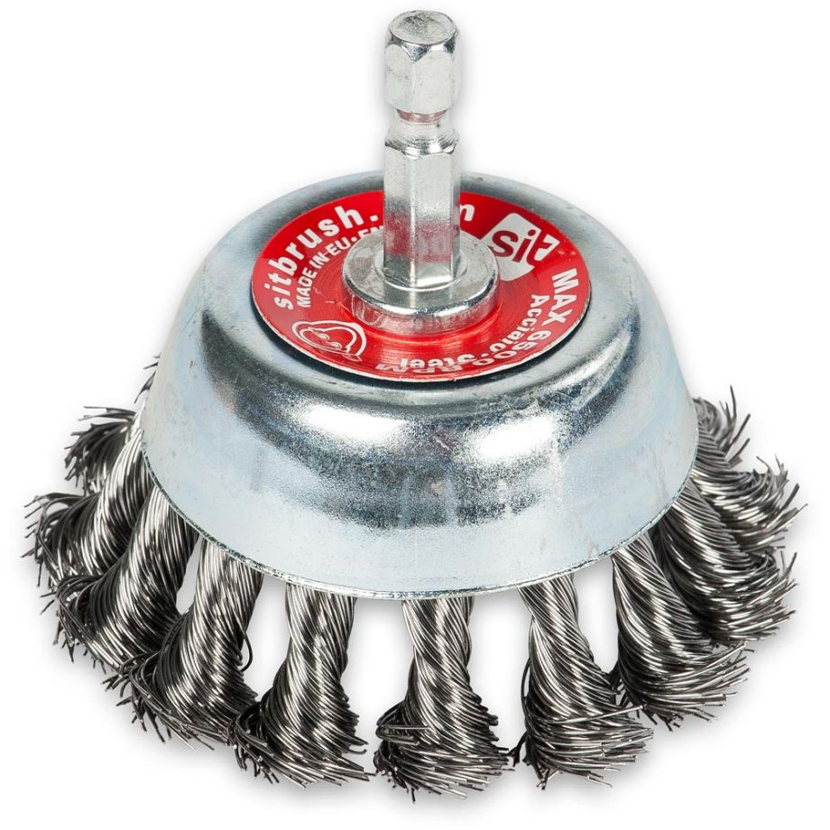 Twisted Steel 70mm Wire Cup Brush with Hex Shank