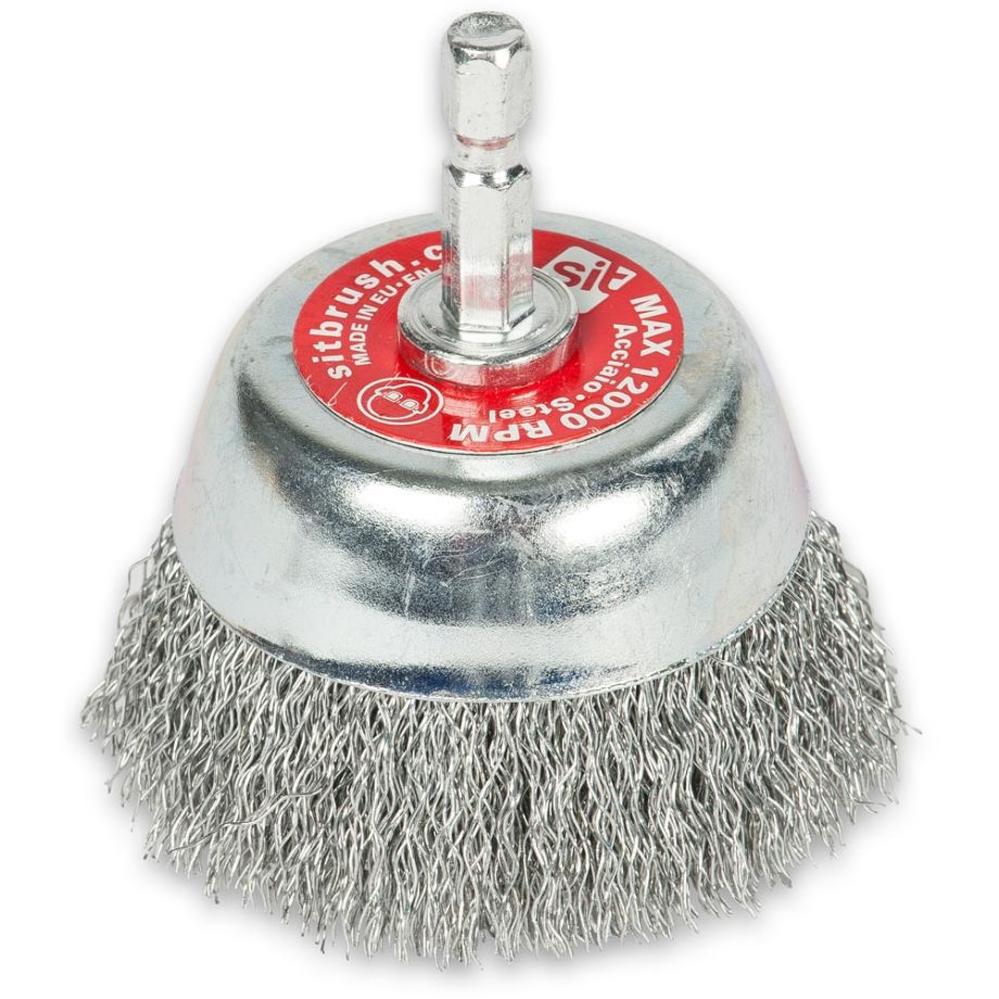 Crimped Steel 70mm Wire Cup Brush with Hex Shank