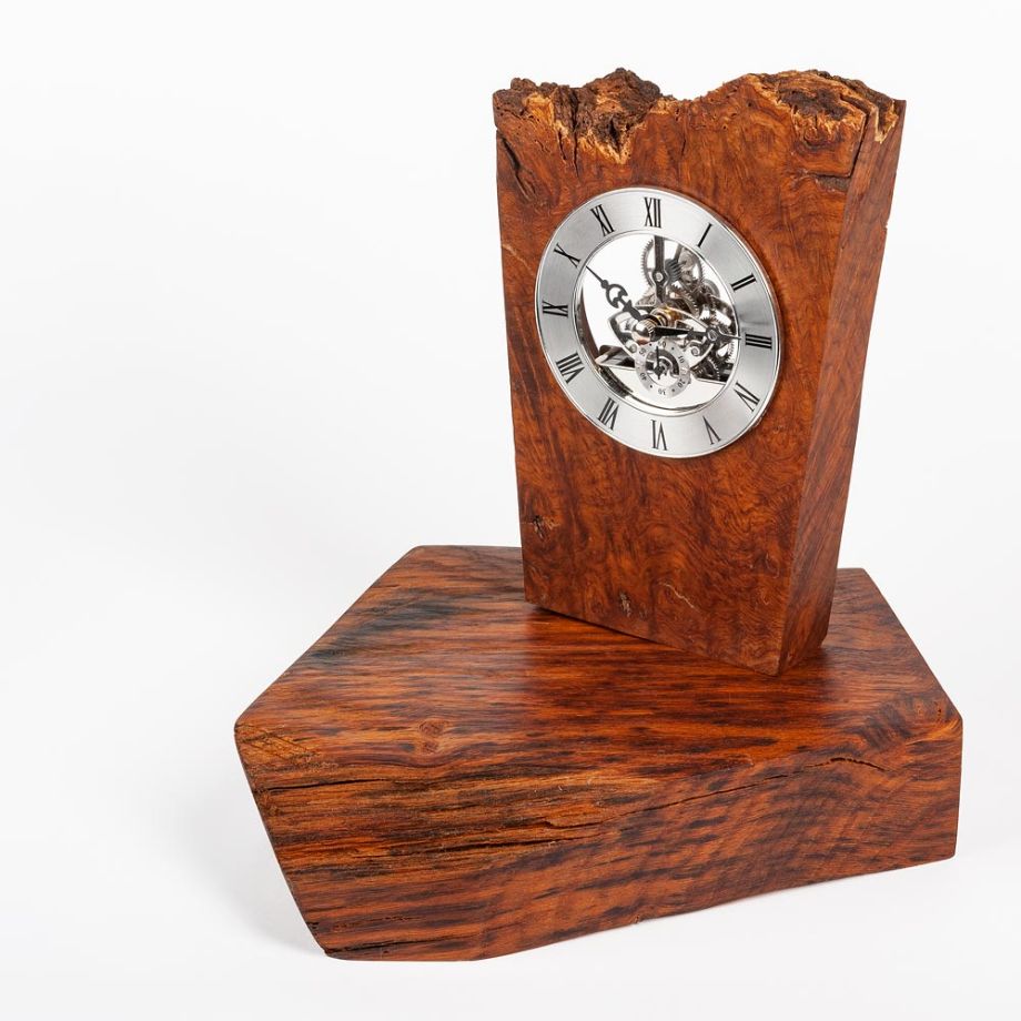 86mm Silver Skeleton Clock