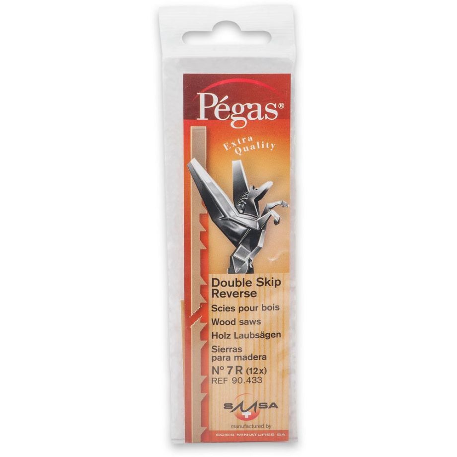 Pegas Double Skip Reverse Tooth Scroll Saw Blade