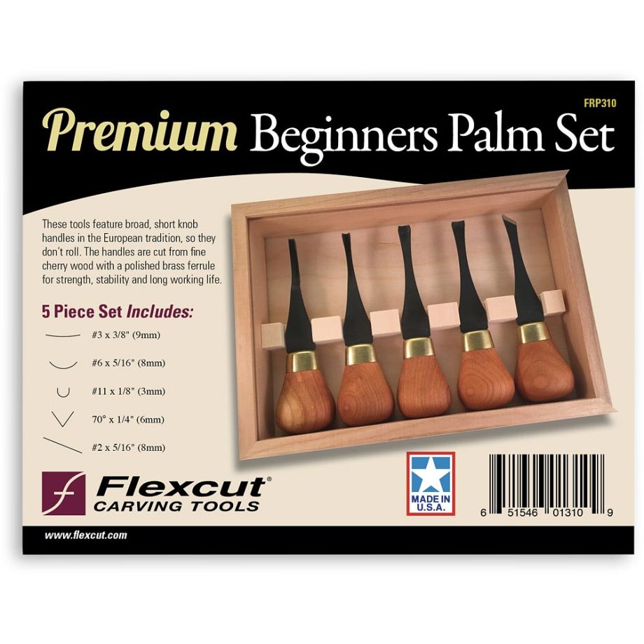 Flexcut FRP310 5 Piece Premium Beginner's Palm Set