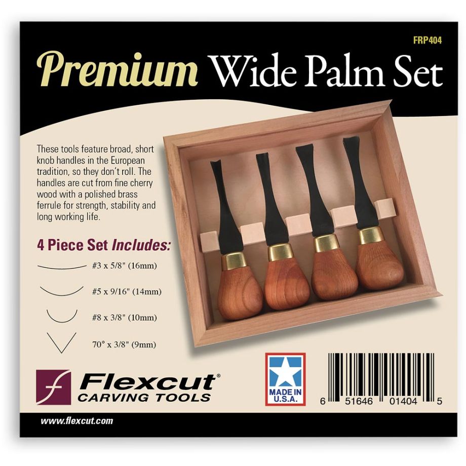 Flexcut FRP404 4 Piece Premium Wide Palm Set