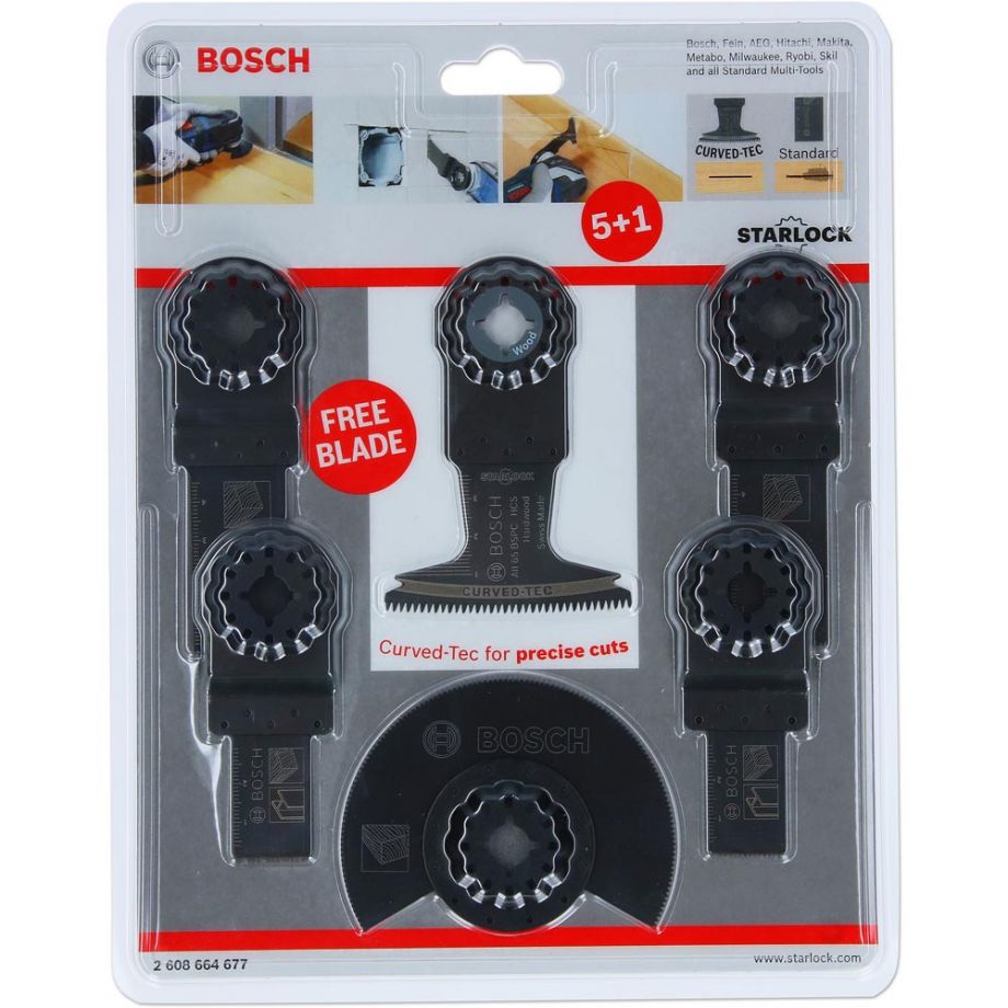 Bosch 5+1 Multi-Tool Wood and Metal Cutting Set (Starlock)