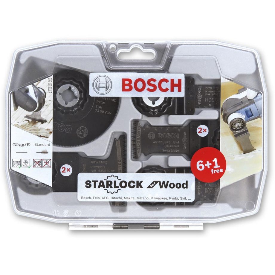Bosch 6+1 Multi-Tool Wood Saw Blade Set (Starlock)