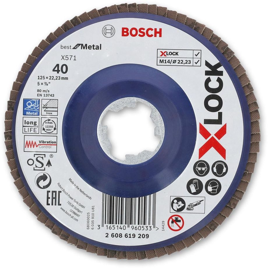 Bosch X-LOCK Grinder Flap Disc 125mm