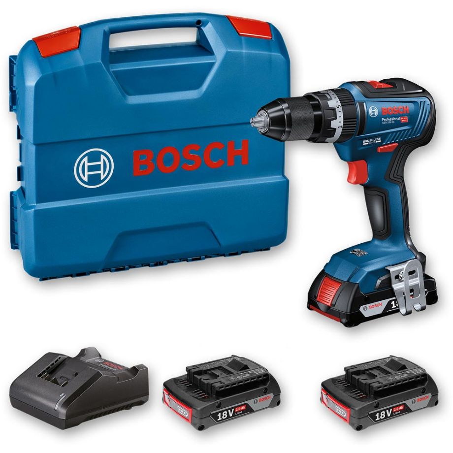 Bosch GSB18V-55 Combi Drill 18V (3 x 2.0Ah)