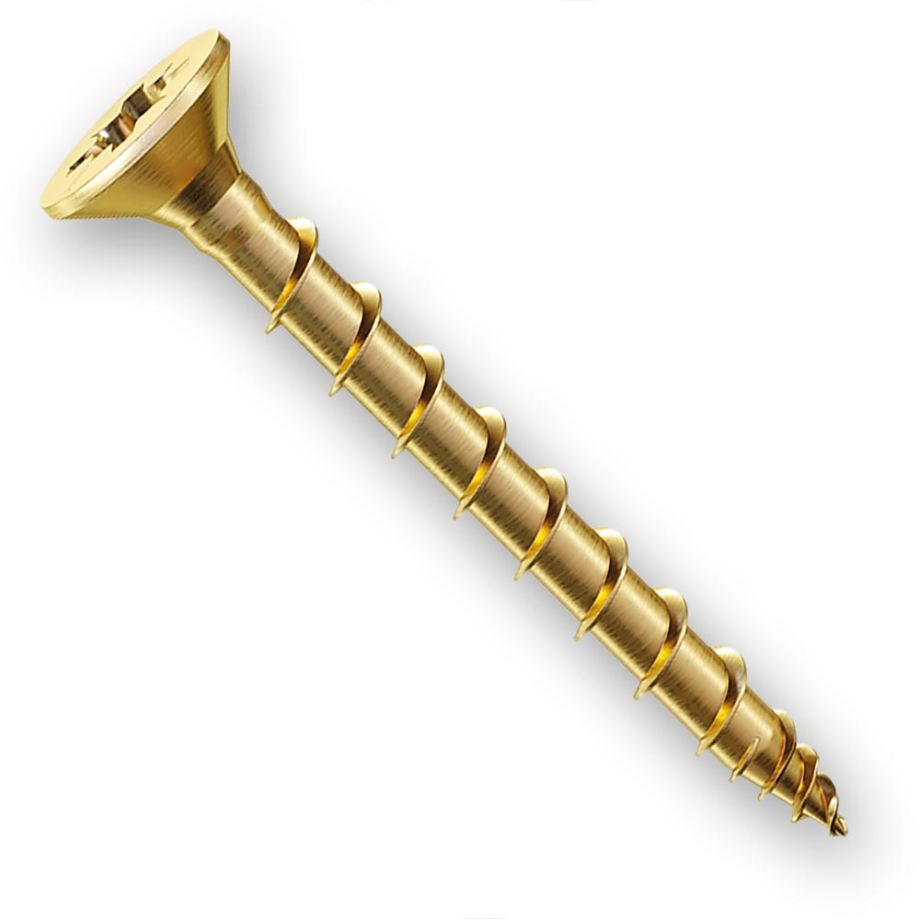 Tite-Fix Hinge-Tite Pozi Brass Screw - Pack of 50