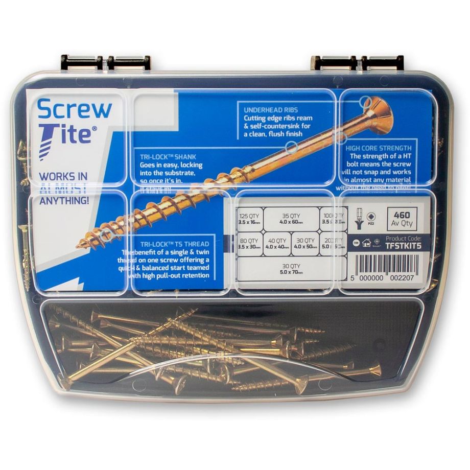Tite-Fix Screw-Tite Compact Organiser (Pack of 460 Pozi Screws)