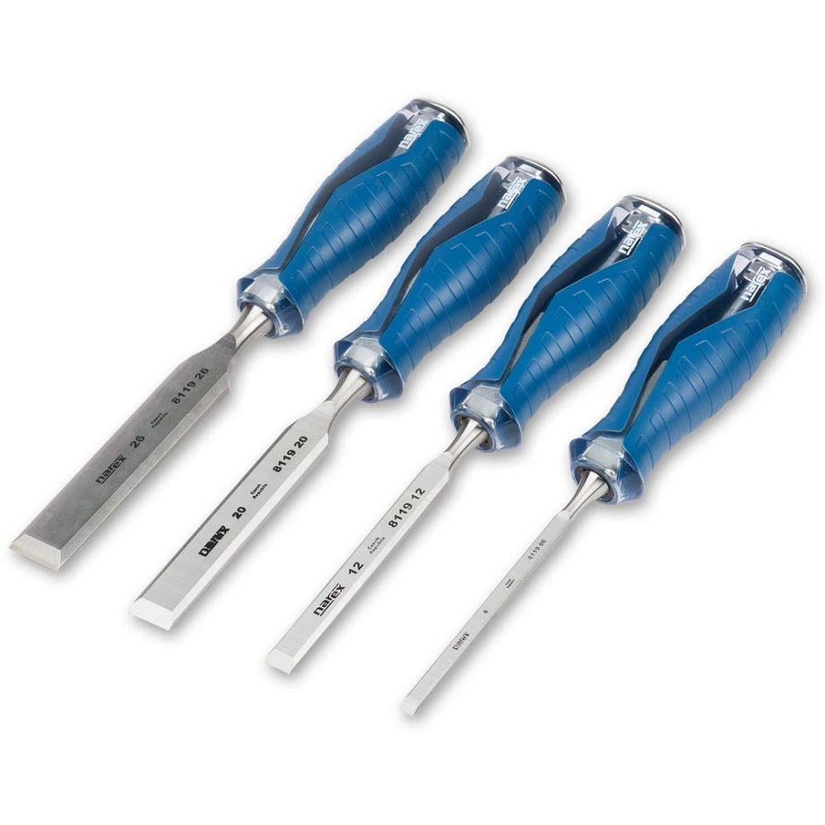 Narex 4 Piece Thru Tang Chisel Set | Axminster Tools
