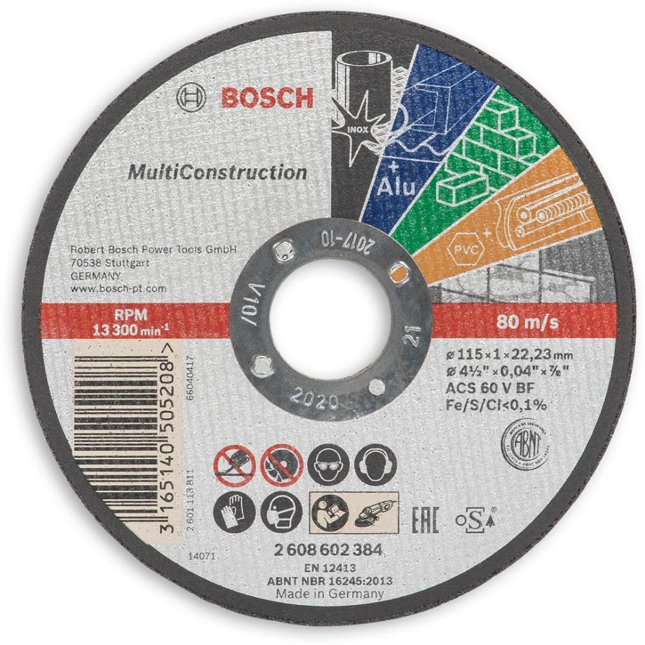 Bosch Rapido Multiconstruction Thin Cutting Discs