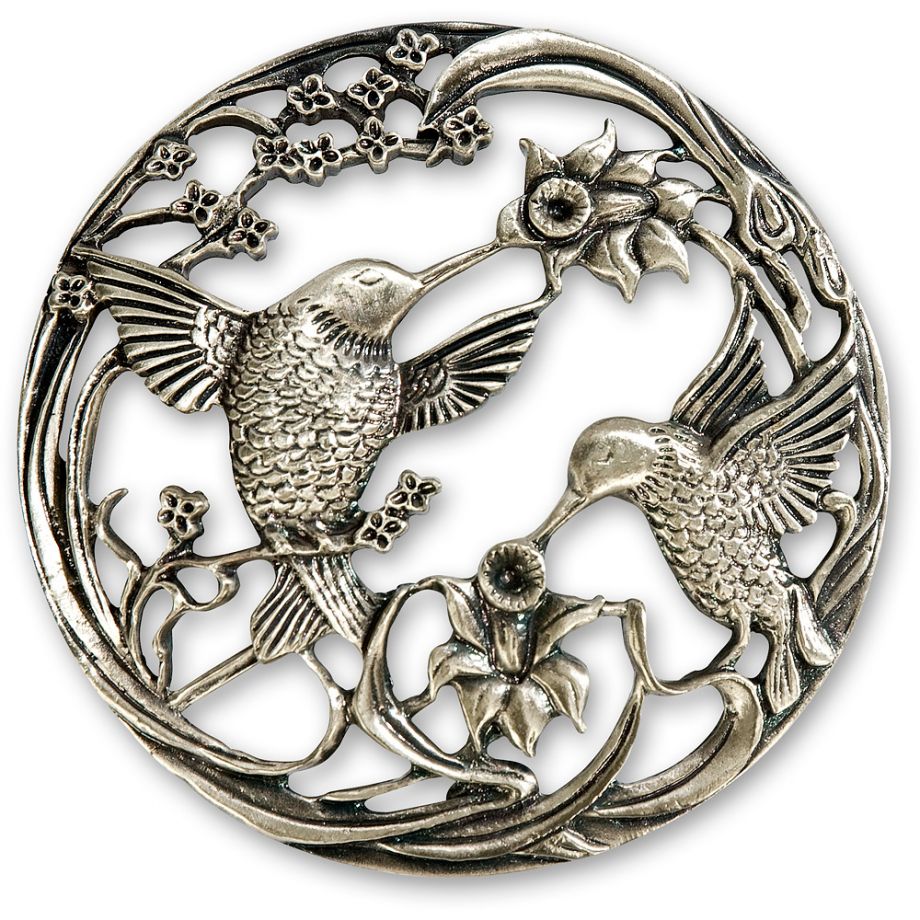 Pewter Lid - Two Birds