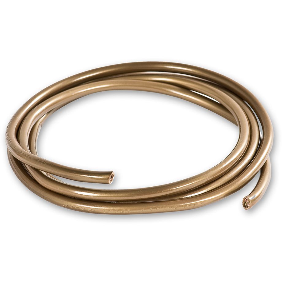 Lighting Flex Gold/Brass 3-Core Cable 0.75mm² - (per metre)