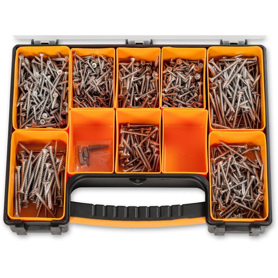 WoodSpur A4 Stainless Steel Torx Head Screw Assortment (1,000 Pieces)