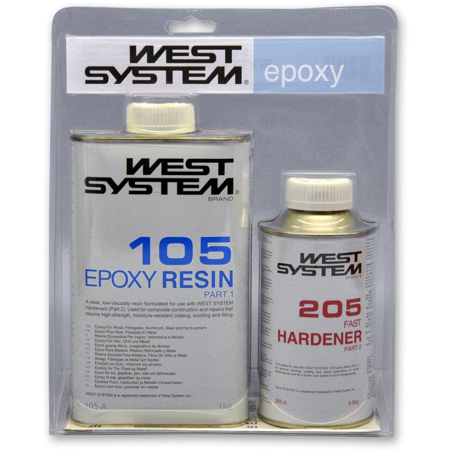 West System 105 with 205 or 206 Epoxy Large Pack