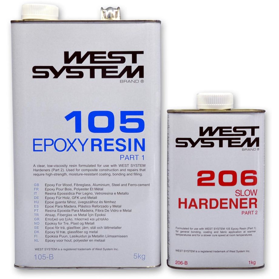 West System 105 with 205 or 206 Epoxy Large Pack