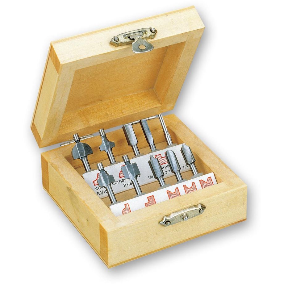 PROXXON MP 400 Micro Shaper & Set of 10 Wood Router Bits - PACKAGE DEAL