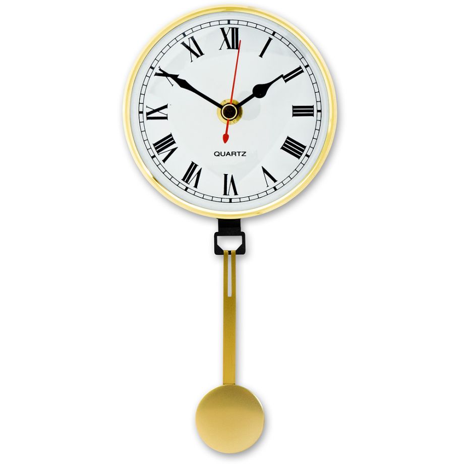 100mm Clock Insert With Brass Pendulum