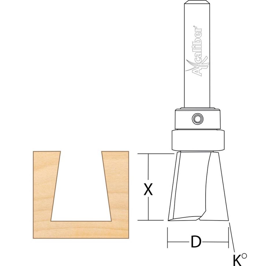 Axcaliber Cutter for Axcaliber Dovetail Jigs (19-30mm Material)