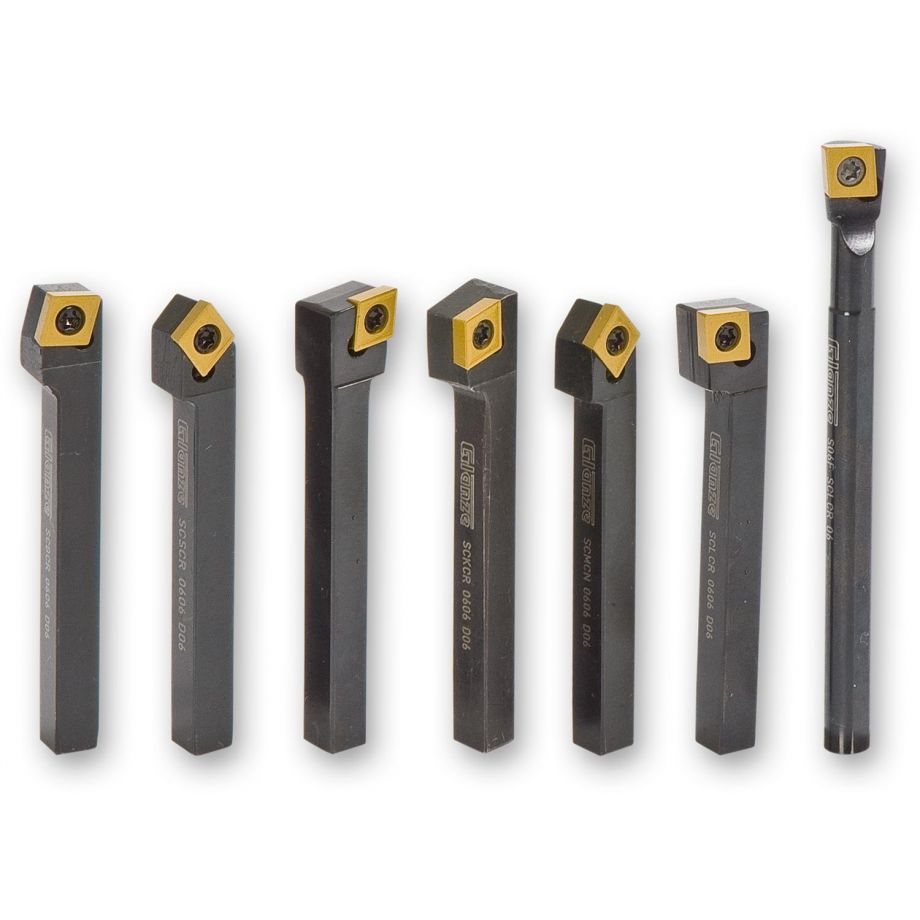 7 Piece Glanze Replaceable Tip Turning Tool Sets