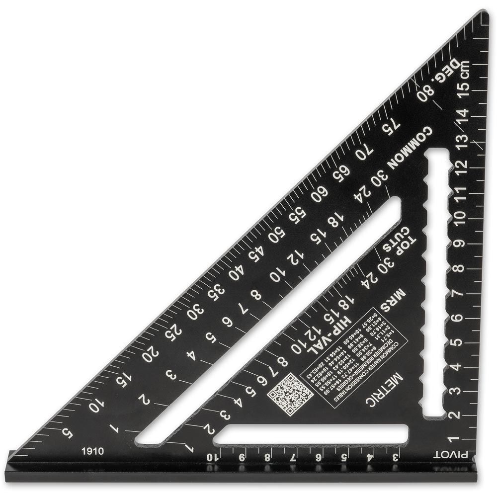 Aluminium Speed Square 18cm 90 Degree Rafter Angle Measure Triangle Cut Guide UK 