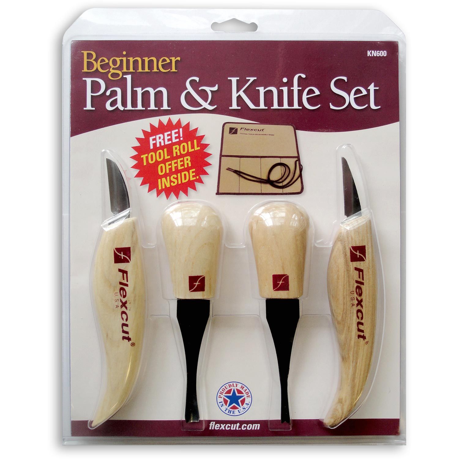 Flexcut KN600 4 Piece Beginner's Palm and Knife Set