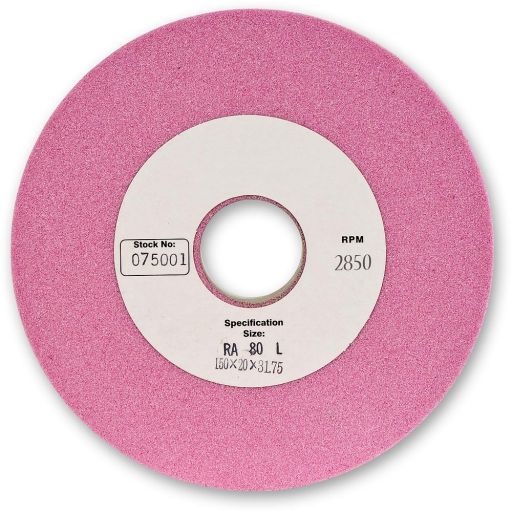 Axminster Pink Grinding Wheel - 150 x 20mm x 31.75mm(1.1/4") x 80G