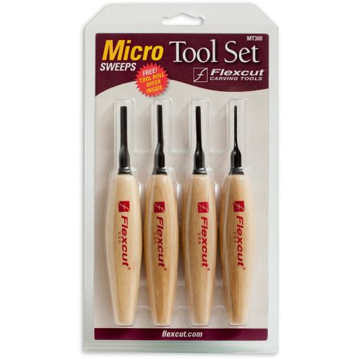 Flexcut MT300 4 Piece Micro Sweep Tool Set