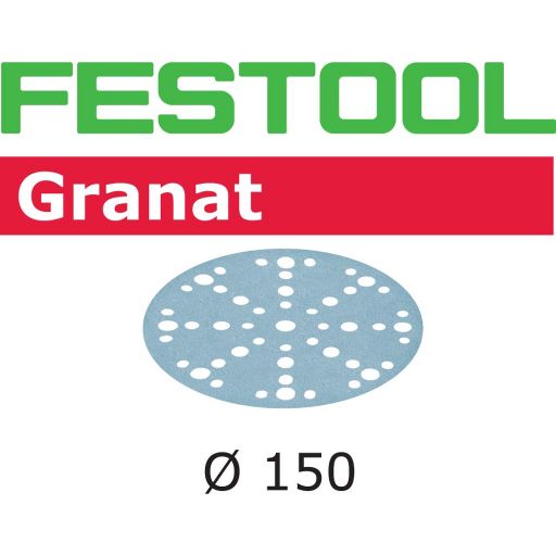 Festool Granat Abrasive Discs 150mm (48 Hole) (Pkt 50) - 80g