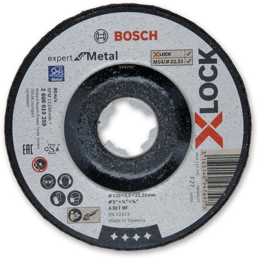Bosch X-LOCK Metal Grinding Disc 125mm